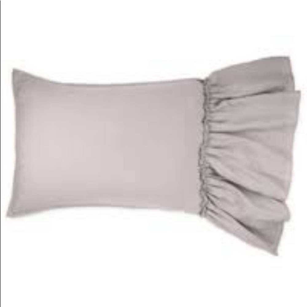 Set Of 2 Wamsutta Vintage Pillow Shams Abigail Standard Linen Flax Ruffle NWT